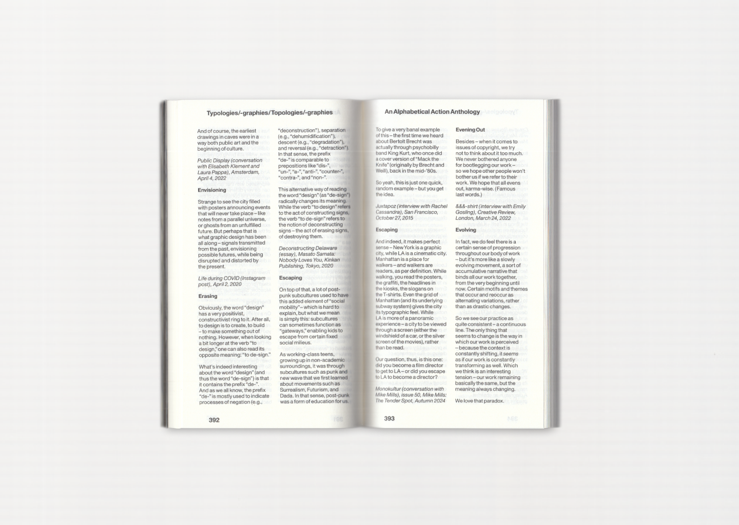 Statement and Counter-Statement 2: Typologies/Typographies/Topologies/Topographies