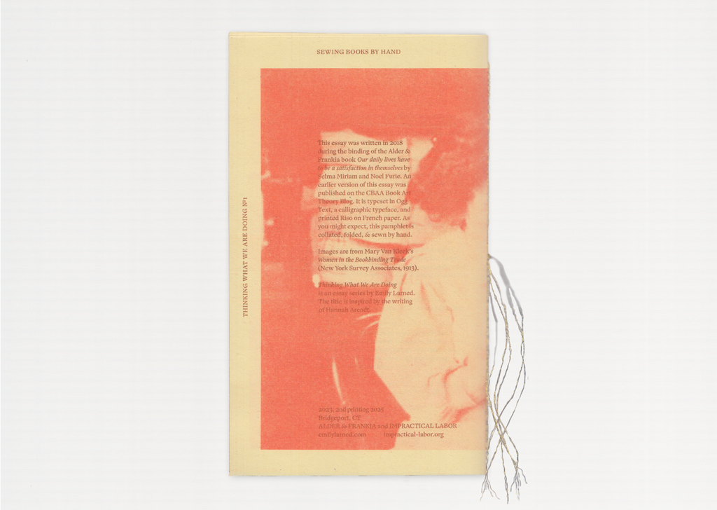 Thinking What We Are Doing #1: Sewing Books by Hand